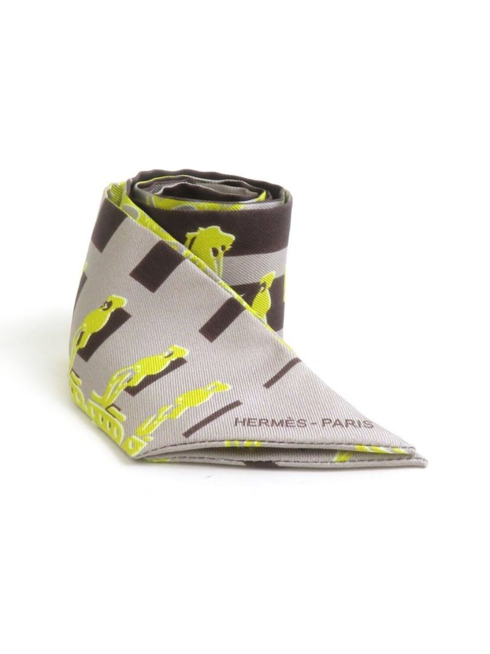 Hermes Twilly Scarf Gray